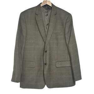 Club Room Sport Coat 44R Brown Houndstooth Two Button Blazer Macy's
